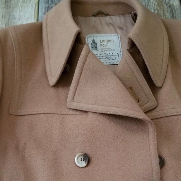 London Fog Vintage Men's Wool Coat w/Vintage Scarf - Picture 6 of 7